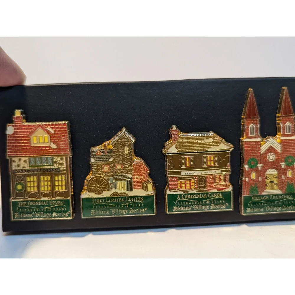 Dept 56 Dickens' Village Series‎ 20th Anniversary History Pins Enamel